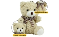 Teddy Bear Plush Keychain Pendant Decoration Beige 8cm