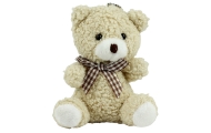Teddy Bear Plush Keychain Pendant Decoration Beige 8cm