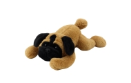 Pluszowa Maskotka Przytulanka Pies Mops Leżący Brązowy 40cm