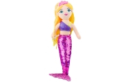 Pliušinė undinėlė su violetiniais blizgučiais 48cm