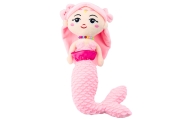 Pliušinė undinėlė su karoliukais Apkabinimai Rožinė 32cm