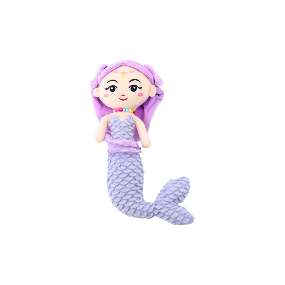 Pliušinė undinėlė su karoliukais apkabinimais Violetinė 32cm