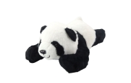 Pliušinė gulinti panda 30cm, juoda/balta