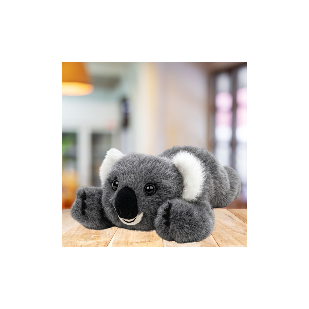 Pliušinė gulinti Koala 30cm, pilka