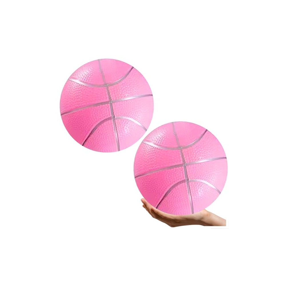 Pastelinės šviesiai rožinės spalvos guminis kamuolys 20 cm