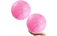 Pastelinės šviesiai rožinės spalvos guminis kamuolys 20 cm