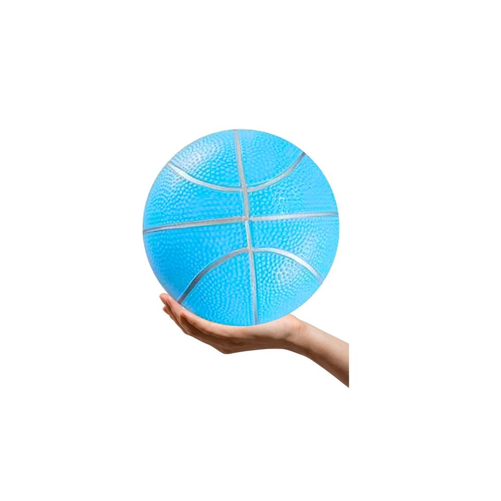 Pastelinis šviesiai mėlynas guminis kamuolys 20 cm