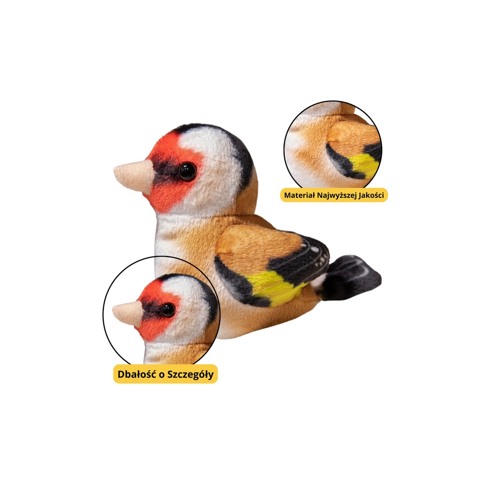 Small Plush Bird Blue Tit Goldfinch 10cm