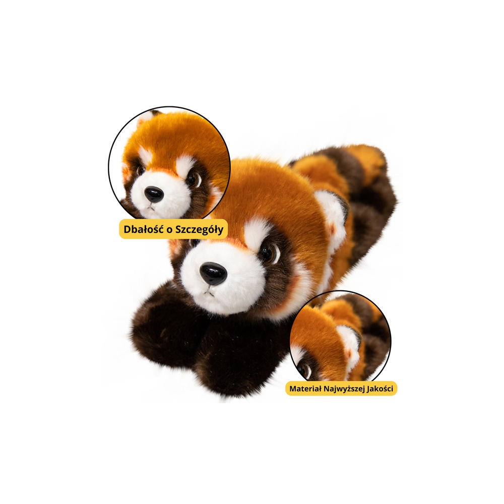 Pliušinis talismanas raudonoji panda 13cm raktų pakabukas