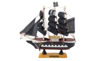 Kolekcinis modelis Dekoratyvinis burlaivis "Piratas" juodas 20x20cm