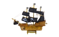 Kolekcinis modelis Dekoratyvinis burlaivis Piratas Juodas 33x29cm