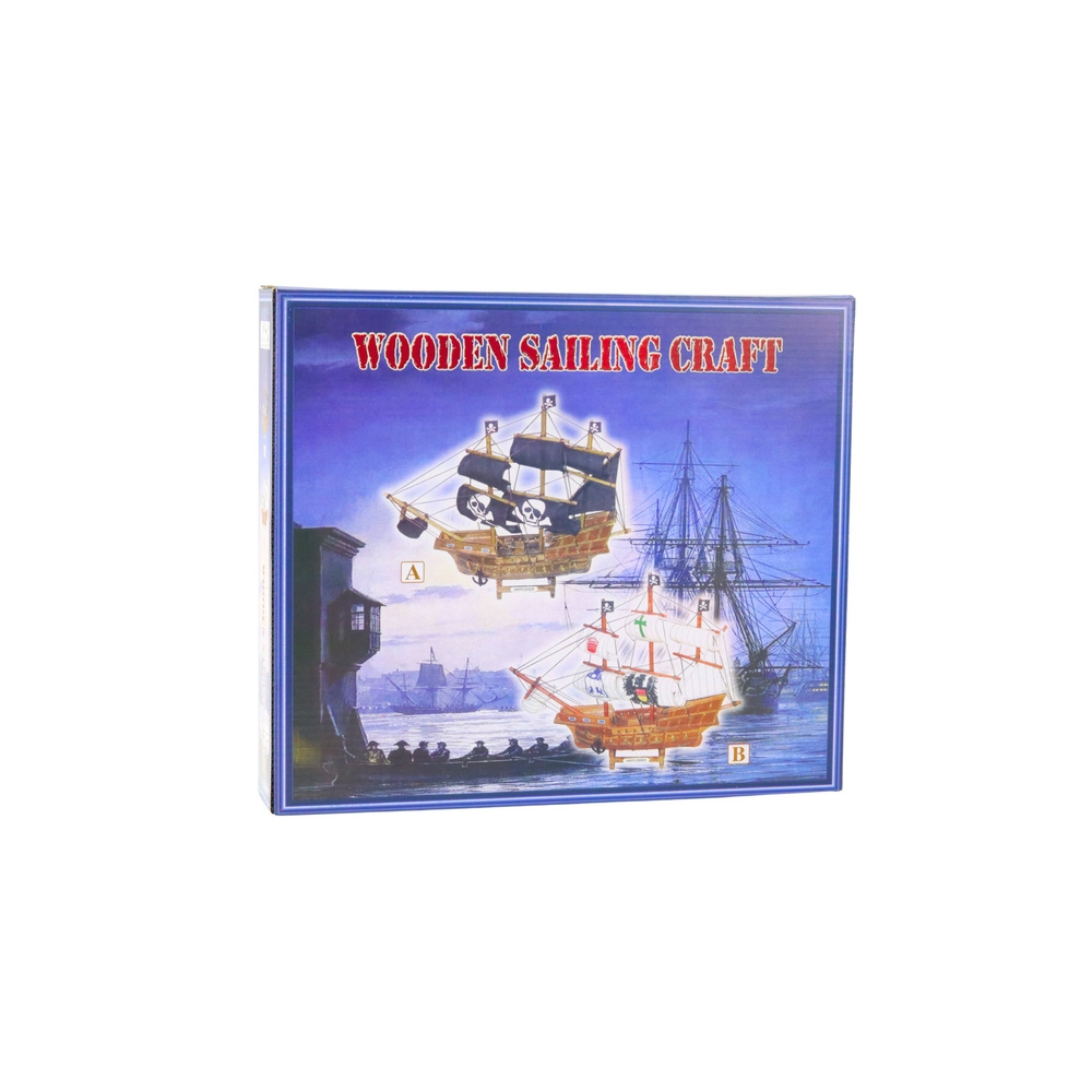 Model Kolekcjonerski Dekoracyjny Statek Żaglowiec Piracki Czarny 33x29cm