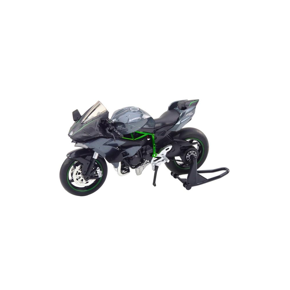 Sportinis metalinis motociklas žibintai Garsas pilka 1:12