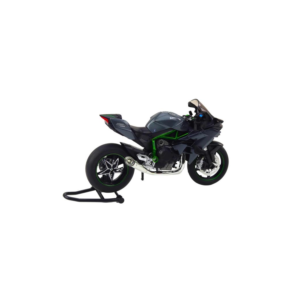 Sportinis metalinis motociklas žibintai Garsas pilka 1:12
