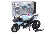 Sports Motorcycle Metal Lights Sounds Silver 1:12