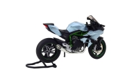 Sports Motorcycle Metal Lights Sounds Silver 1:12