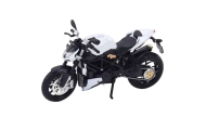 Sports Motorcycle Metal Lights Sounds White 1:12