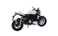 Sports Motorcycle Metal Lights Sounds White 1:12