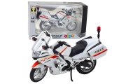 Motorcycle Metal Lights Sounds White Red Yellow Lines 1:12