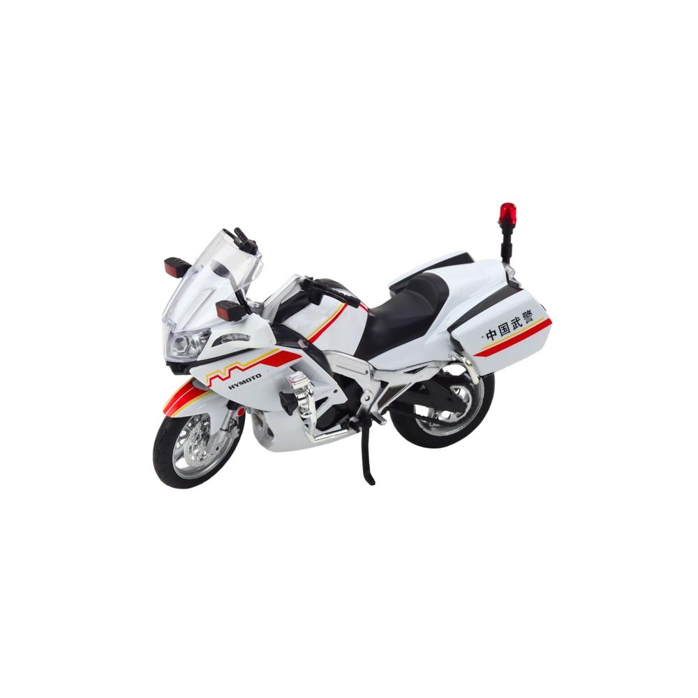 Metalinis motociklas žibintai skamba baltos raudonos geltonos linijos 1:12