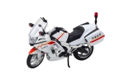 Metalinis motociklas žibintai skamba baltos raudonos geltonos linijos 1:12