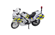 Policijos motociklas metalinis žibintai Garsas Baltas 1:12