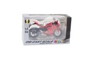 Sports Motorcycle Metal Lights Sounds Red 1:12