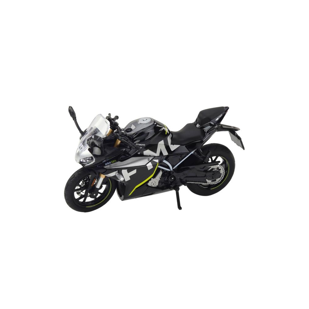 Sportinis metalinis motociklas žibintai Sound Black 250 SR 1:12