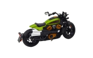 Motorcycle Chopper Metal Lights Sounds Black Green Elements 1:12