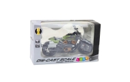 Motorcycle Chopper Metal Lights Sounds Black Green Elements 1:12