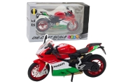 Sports Motorcycle Metal Red Green Lights Sounds 1:12