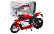 Metalinis sportinis motociklas raudonos baltos šviesos garsai 1:12