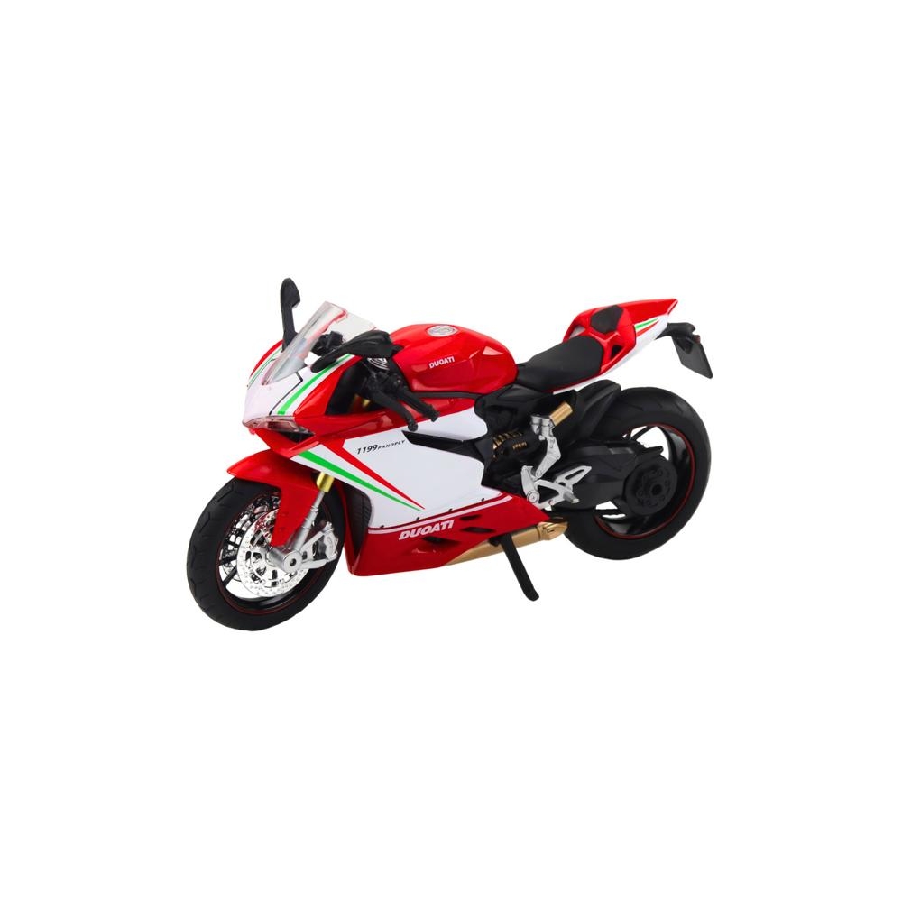 Metalinis sportinis motociklas raudonos baltos šviesos garsai 1:12