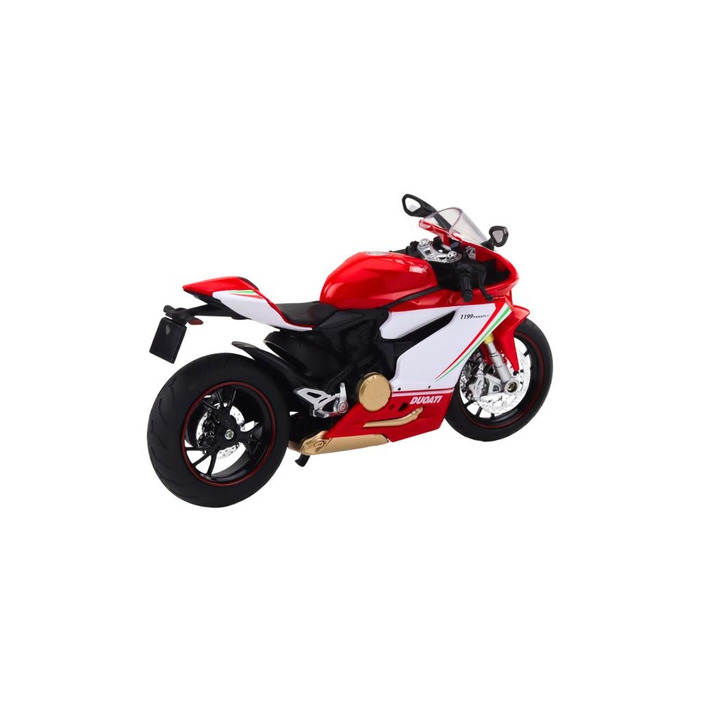 Metalinis sportinis motociklas raudonos baltos šviesos garsai 1:12