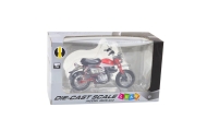 Motorcycle Retro Classic Metal Lights Red 1:12