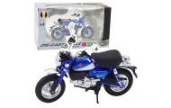 Motorcycle Retro Classic Metal Lights Blue 1:12