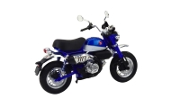 Motorcycle Retro Classic Metal Lights Blue 1:12