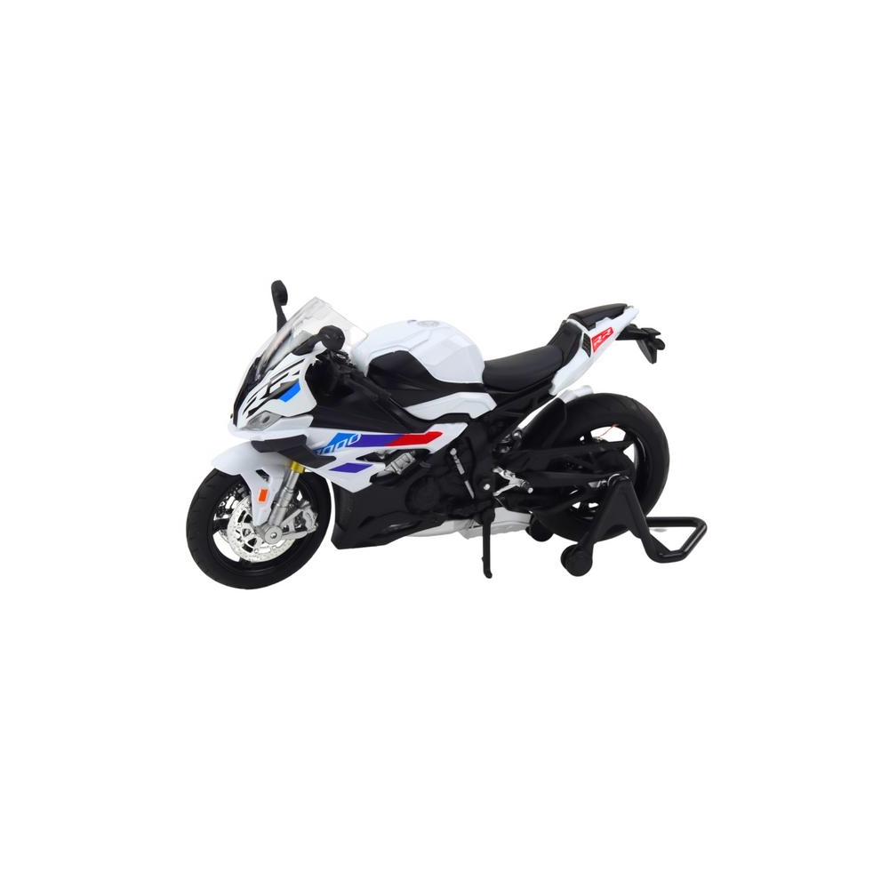 Sportinis metalinis motociklas žibintai Sound White S1000 1:12