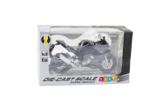 Sports Motorcycle Metal Lights Sounds Black S1000 1:12