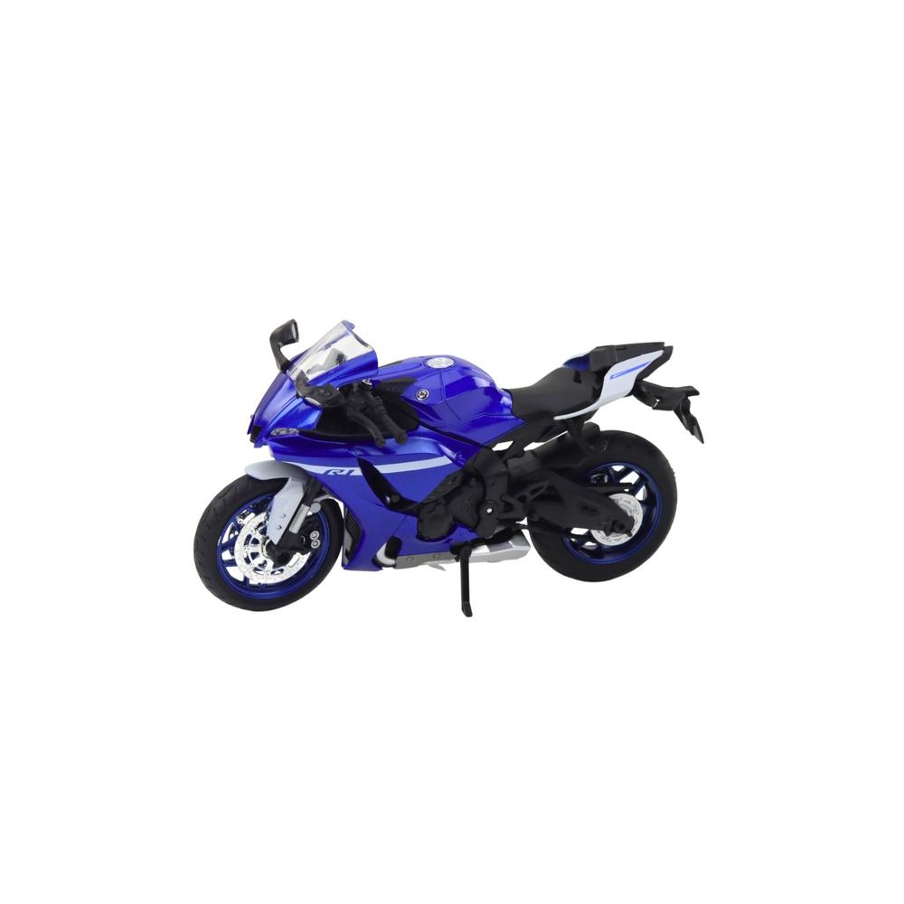 Sportinis metalinis motociklas žibintai Garsas mėlyna R1 1:12