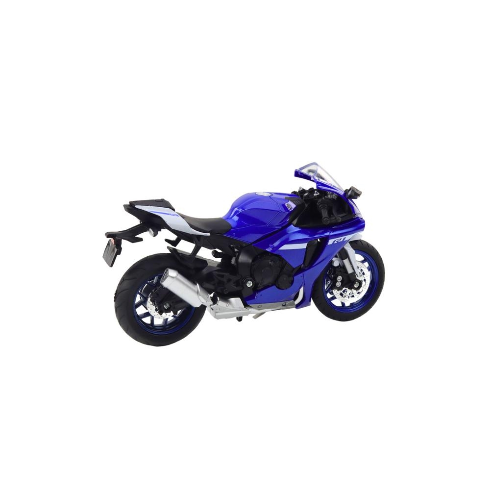 Sportinis metalinis motociklas žibintai Garsas mėlyna R1 1:12