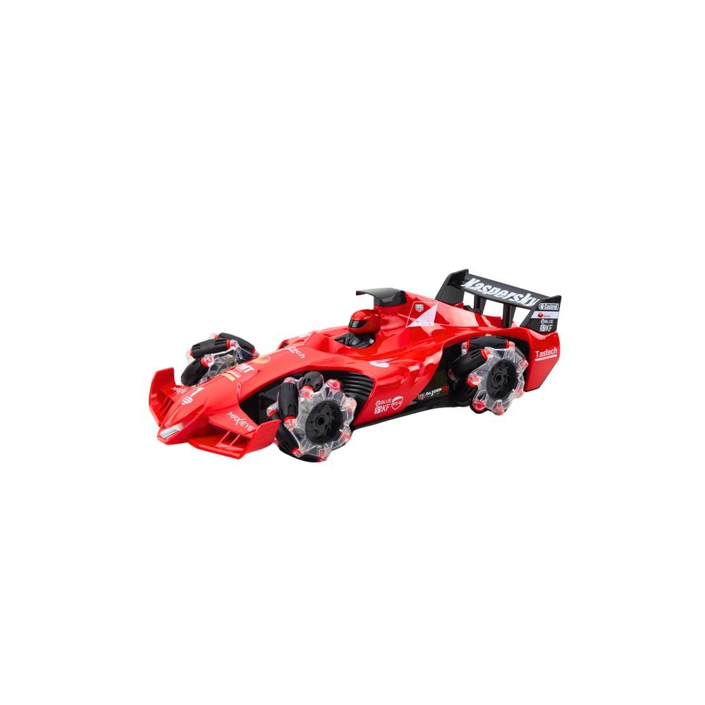 RC automobilis su dūmų efektu 2.4G raudonas