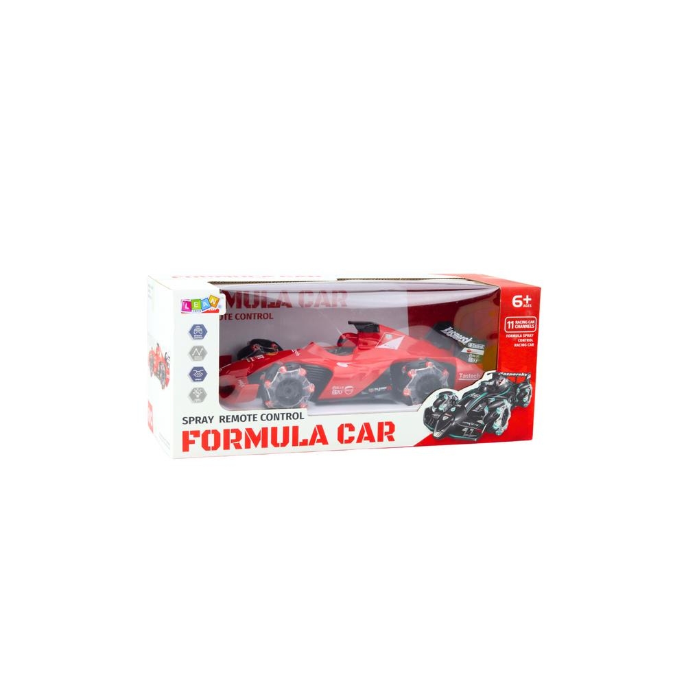 RC automobilis su dūmų efektu 2.4G raudonas