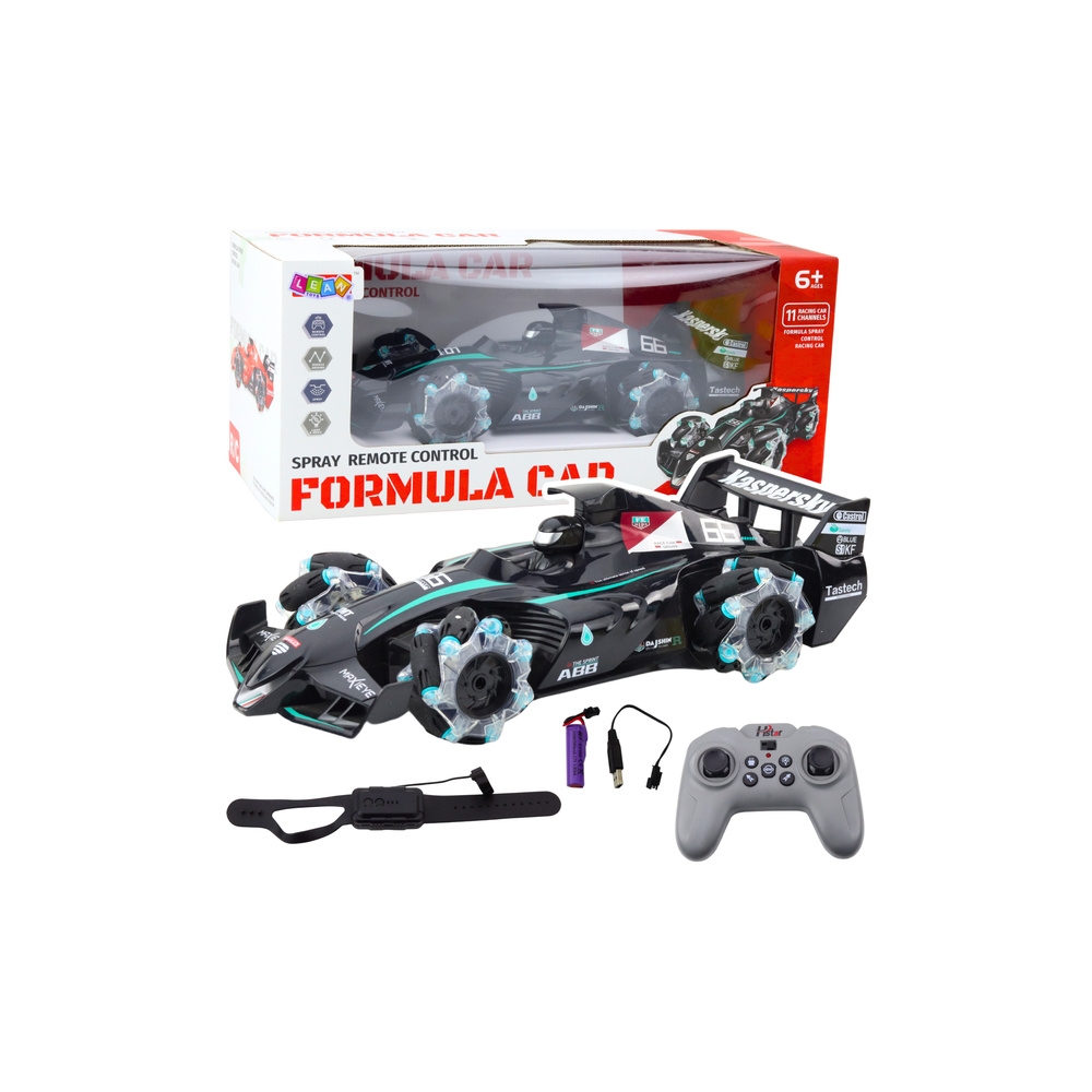 RC Car Sports Car Remote Controlled Smoke Effect 2.4G Black