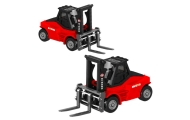 Kolekcinis metalinis "Huina Red" krautuvo modelis 1:80