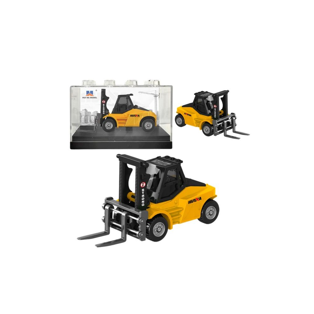 Šakinis krautuvas Metalinis kolekcinis modelis Huina Geltonas 1:80