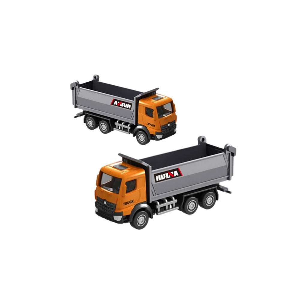 Dump Truck Metal Collectible Model Huina Orange 1:80