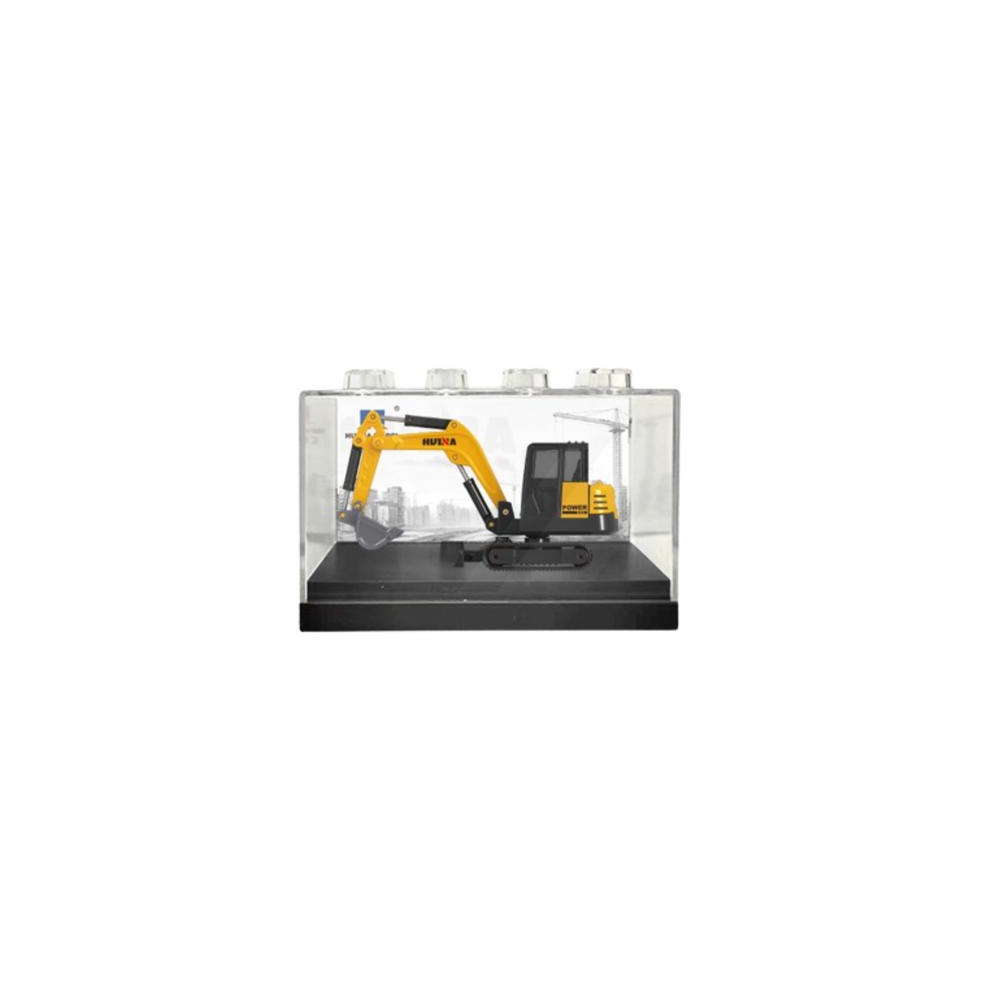 Huina Yellow 1:80 Metal Excavator Collectible Model