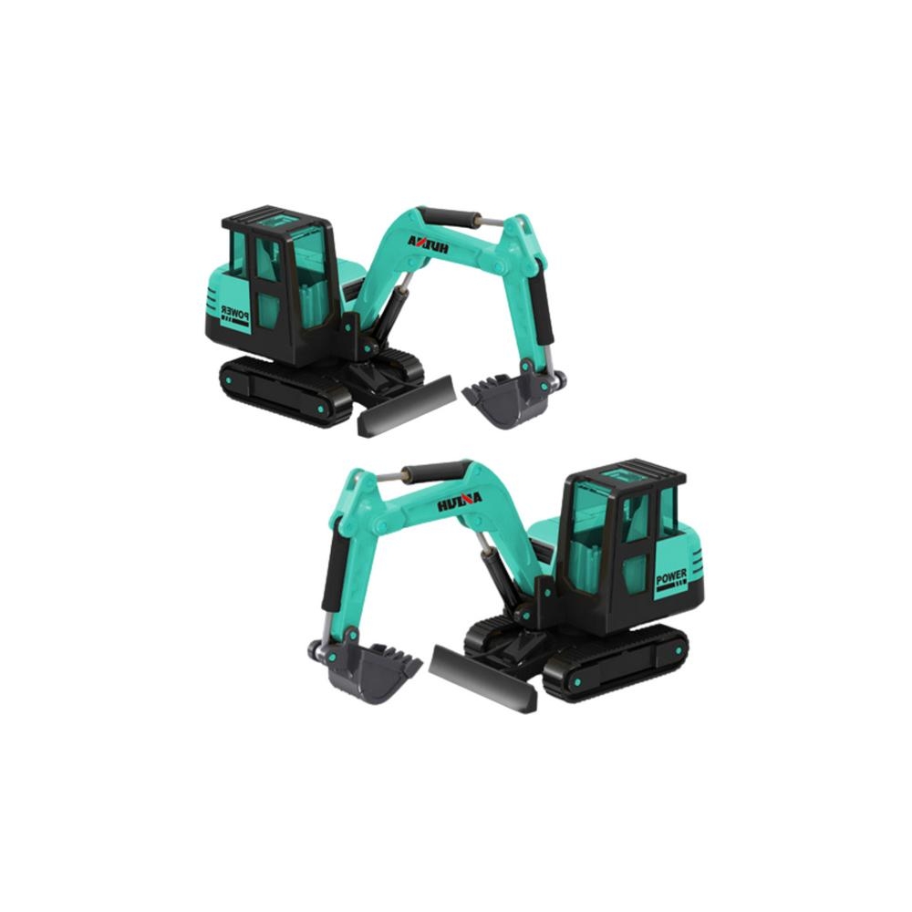 Vikšrinis ekskavatorius Metalinis kolekcinis modelis Huina Green 1:80-Žaislai, Auto ir transporto žaislai, Traktoriai-e-vaikas