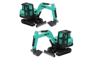 Vikšrinis ekskavatorius Metalinis kolekcinis modelis Huina Green 1:80
